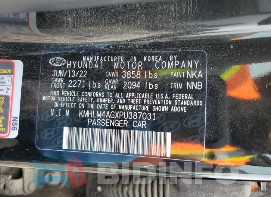 KMHLM4AGXPU387031 Photo# 13