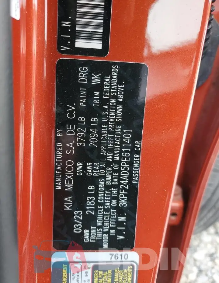 3KPF24AD5PE611401 Photo# 13