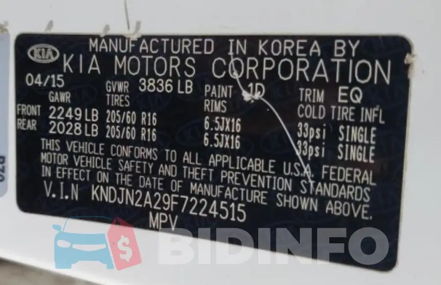 KNDJN2A29F7224515 Photo# 13