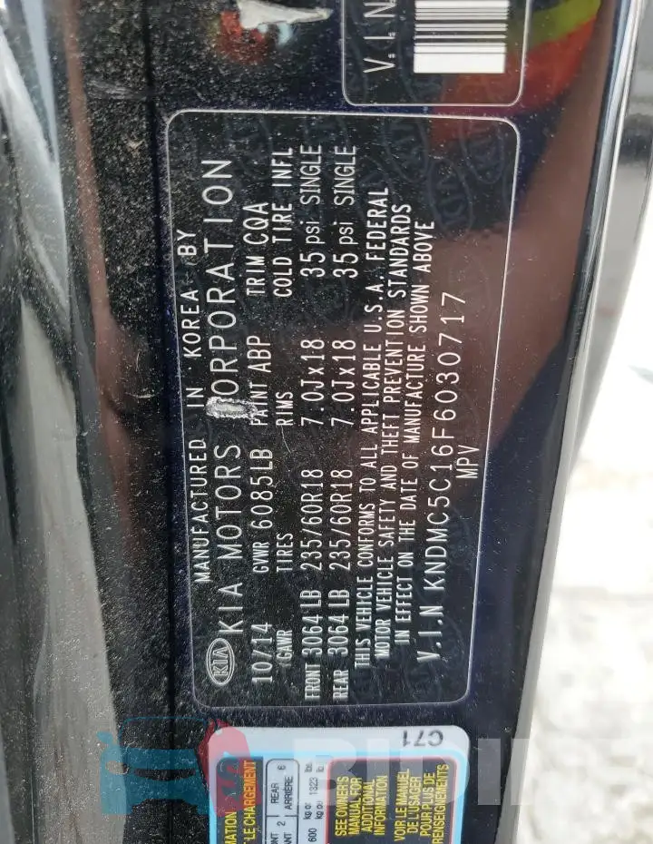 KNDMC5C16F6030717 Photo# 13