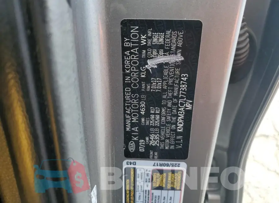 KNDPM3AC7L7738743 Photo# 13
