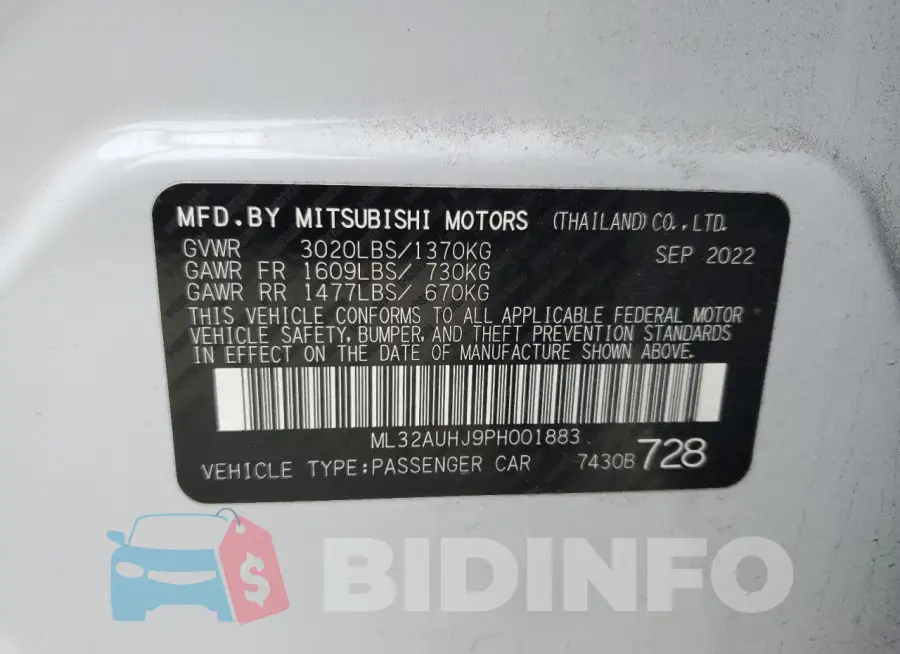 ML32AUHJ9PH001883 Photo# 12
