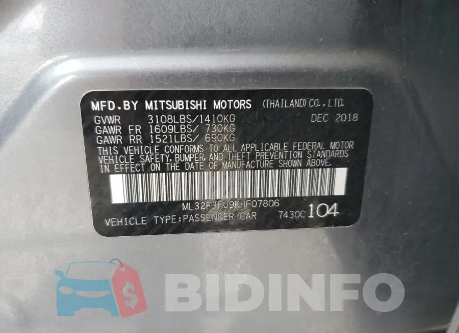 ML32F3FJ9KHF07806 Photo# 12