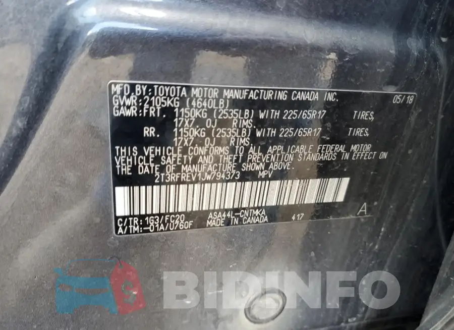 2T3RFREV1JW794373 Photo# 12