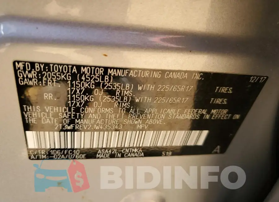 2T3WFREV2JW435343 Photo# 13