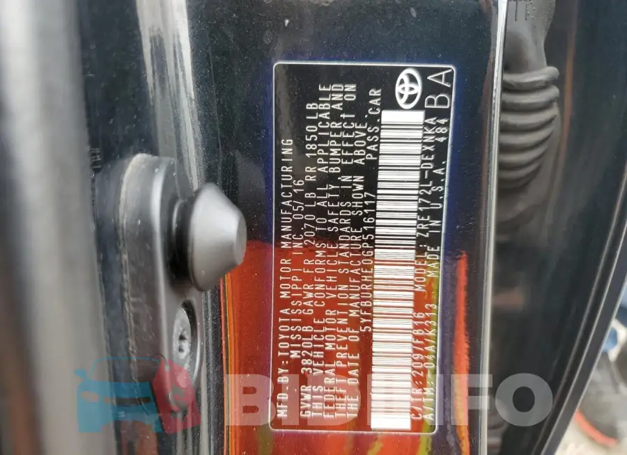 5YFBURHE0GP516117 Photo# 12