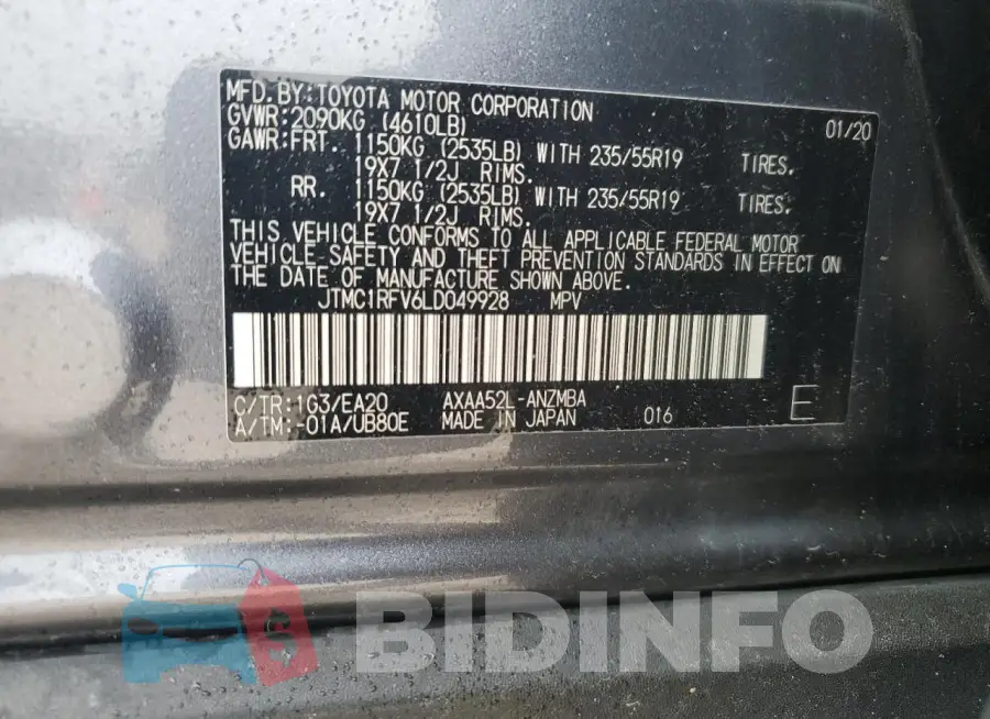 JTMC1RFV6LD049928 Photo# 13