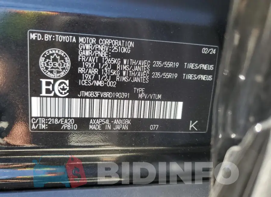 JTMGB3FV8RD190391 Photo# 12