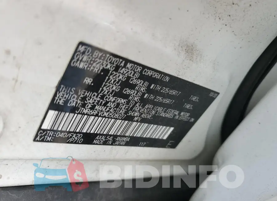JTMR6RFV0MD508027 Photo# 12