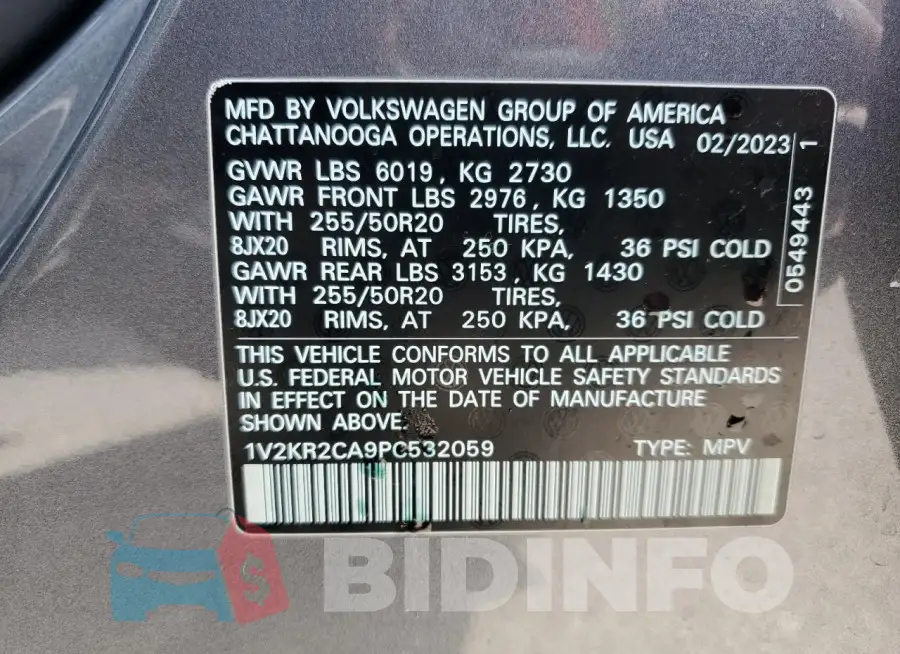 1V2KR2CA9PC532059 Photo# 13
