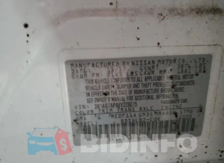 3N1AB7AP4JY228015 Photo# 13