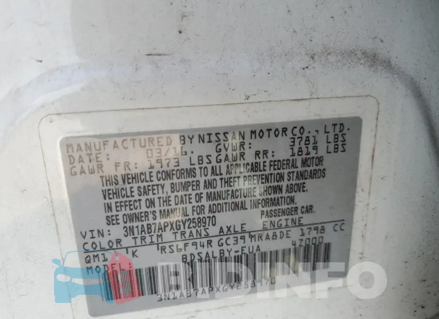 3N1AB7APXGY258970 Photo# 13