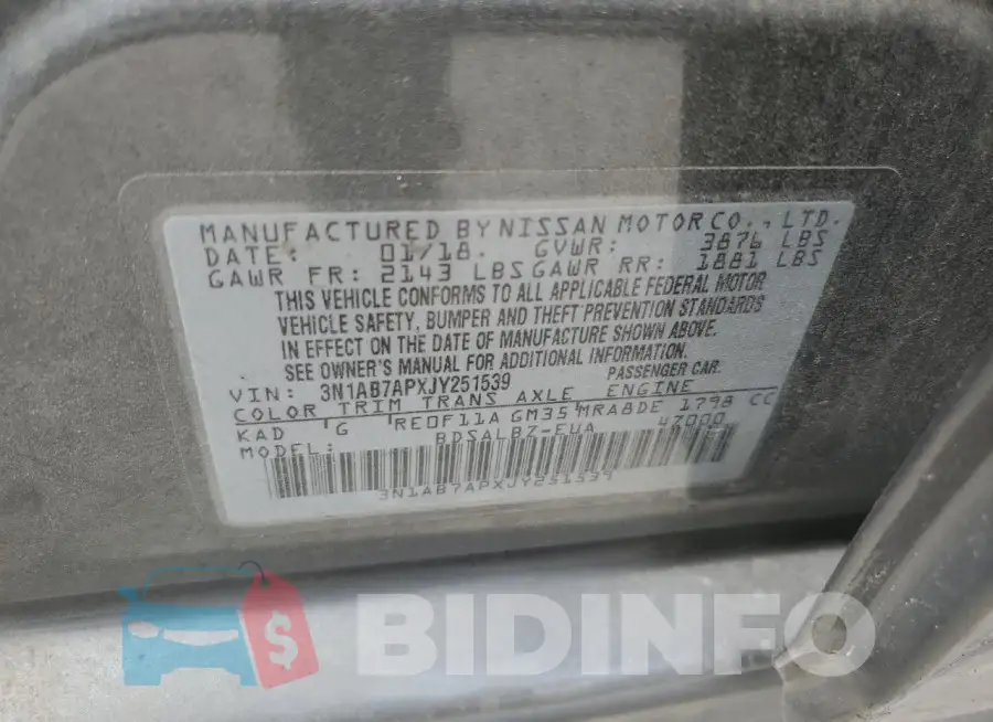 3N1AB7APXJY251539 Photo# 12