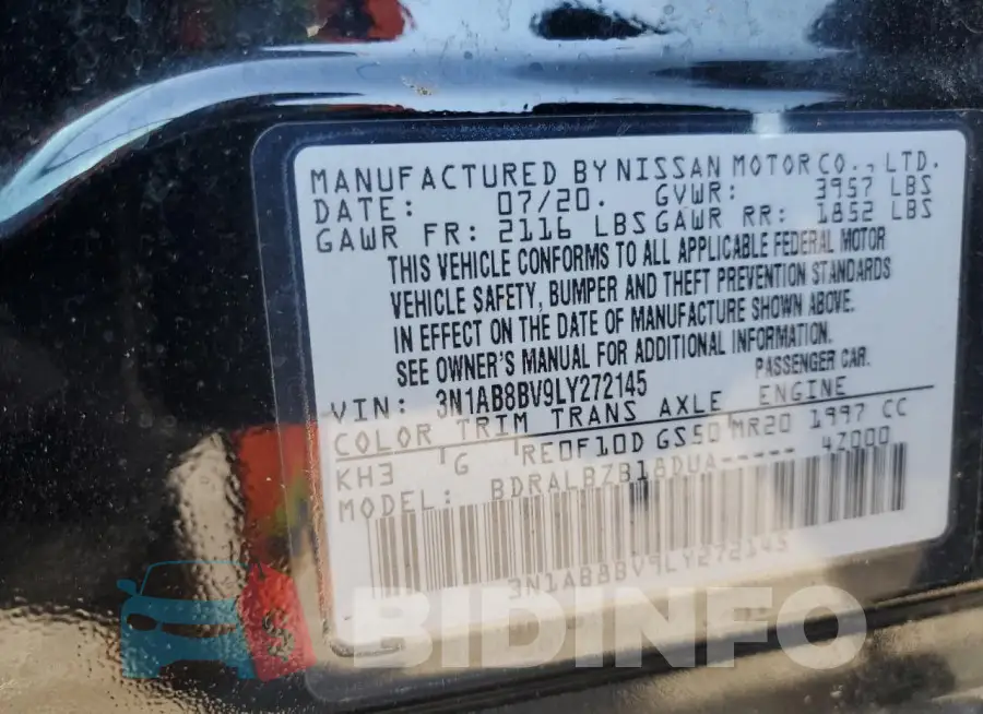 3N1AB8BV9LY272145 Photo# 12
