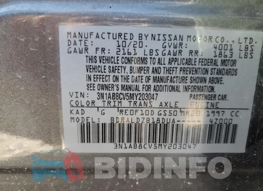 3N1AB8CV5MY203047 Photo# 12