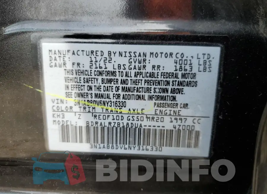 3N1AB8DV6NY316330 Photo# 13
