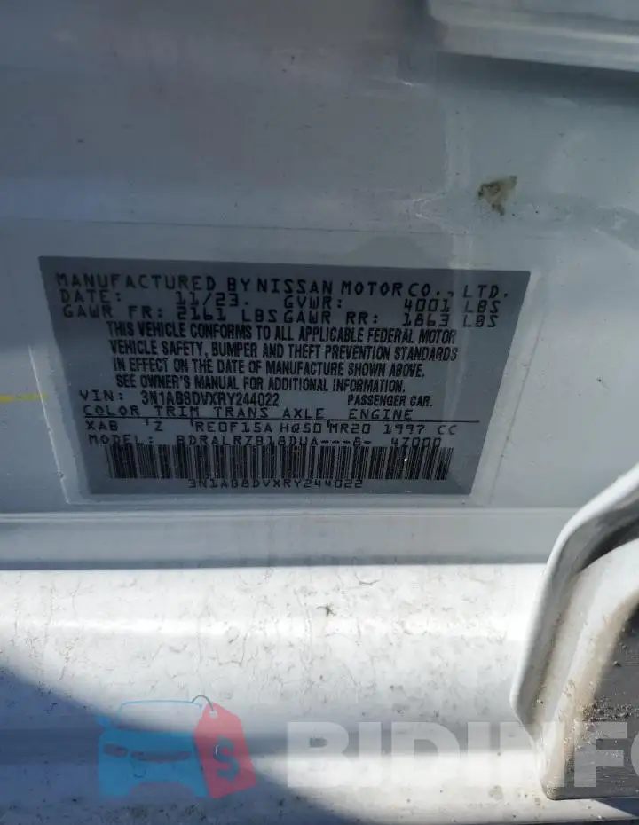 3N1AB8DVXRY244022 Photo# 12