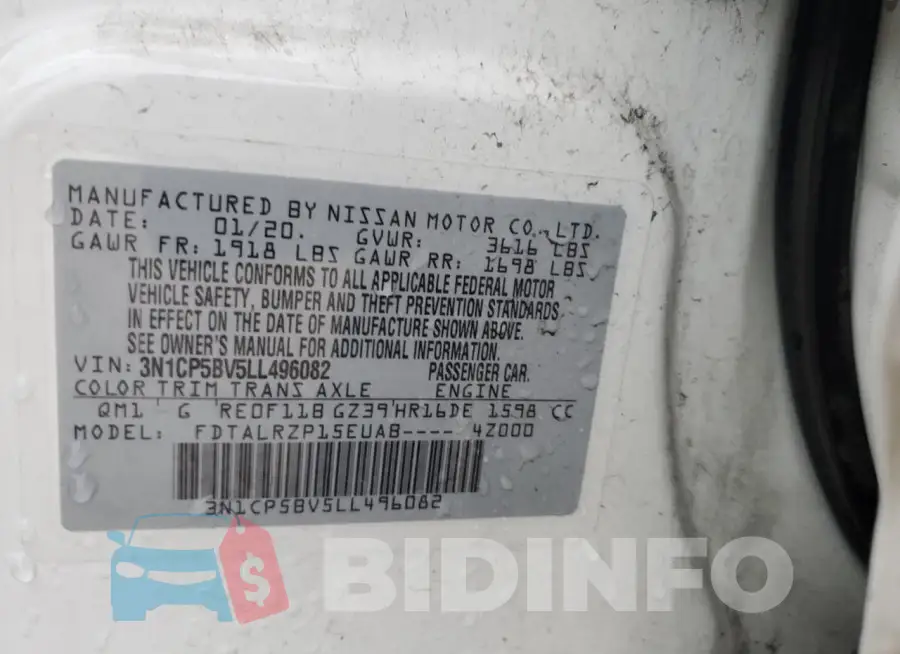 3N1CP5BV5LL496082 Photo# 13
