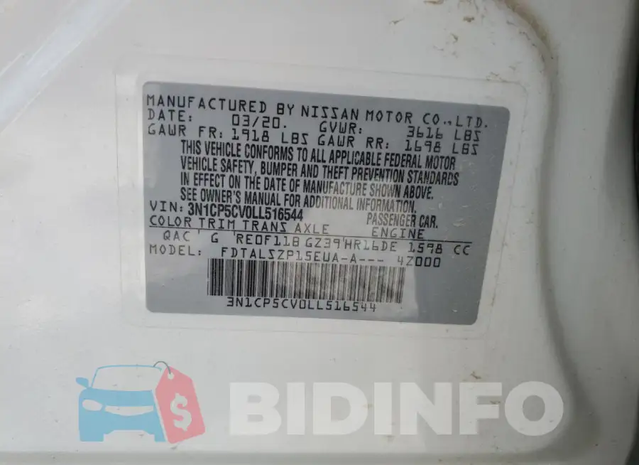 3N1CP5CV0LL516544 Photo# 13