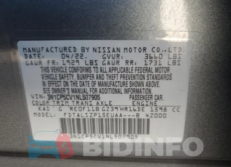 3N1CP5CV1NL507905 Photo# 12