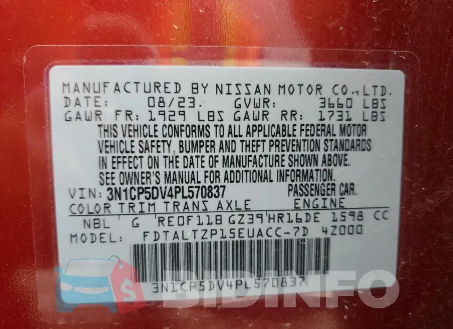 3N1CP5DV4PL570837 Photo# 13