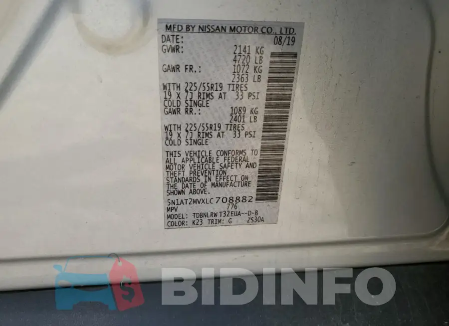 5N1AT2MVXLC708882 Photo# 12