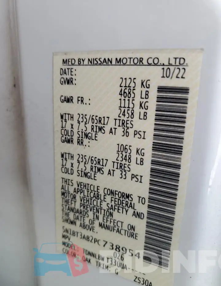 5N1BT3AB2PC738954 Photo# 12