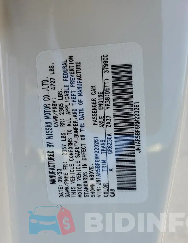 JN1AR5BF6RM220261 Photo# 13