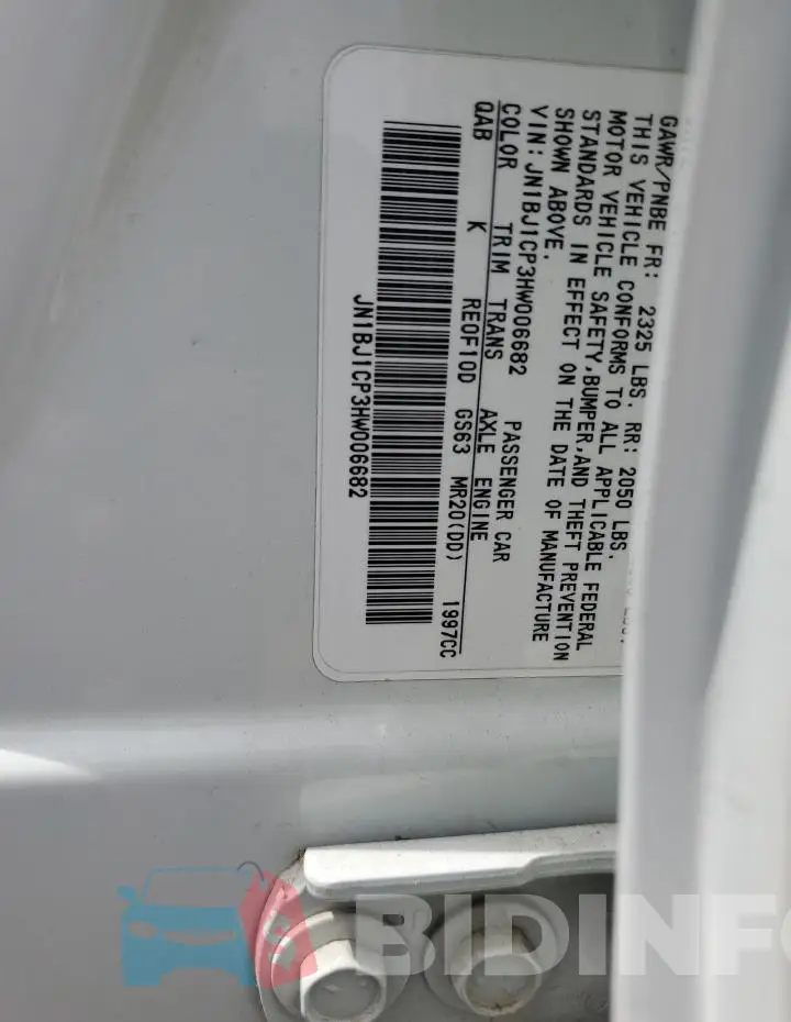 JN1BJ1CP3HW006682 Photo# 14