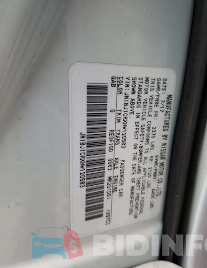 JN1BJ1CRXHW120583 Photo# 13