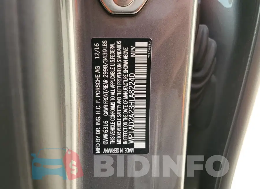 WP1AD2A23HLA82240 Photo# 13