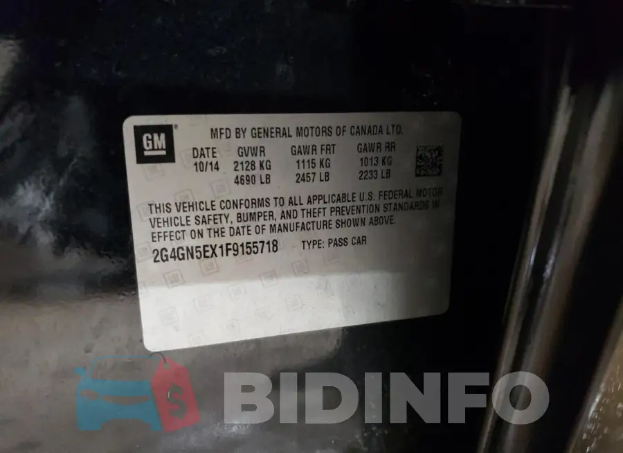 2G4GN5EX1F9155718 Photo# 12