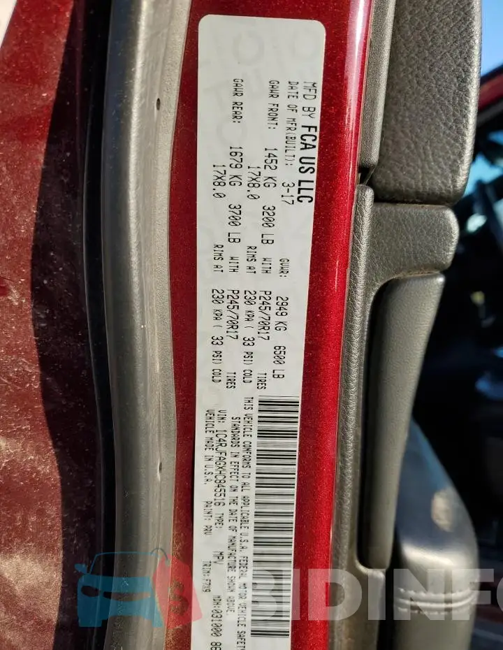 1C4RJFAGXHC845516 Photo# 12