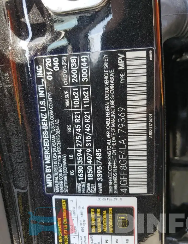 4JGFF8GE4LA179369 Photo# 13
