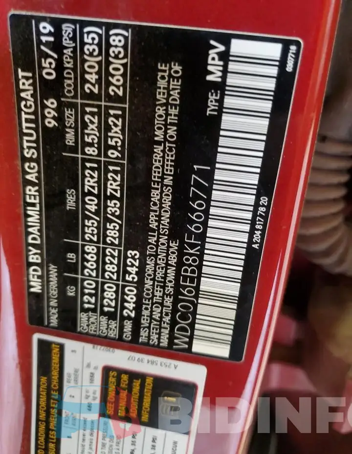 WDC0J6EB8KF666771 Photo# 13