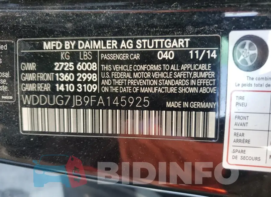 WDDUG7JB9FA145925 Photo# 13