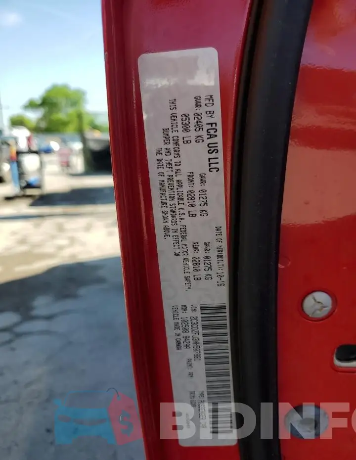 2C3CDZFJ3HH507881 Photo# 12