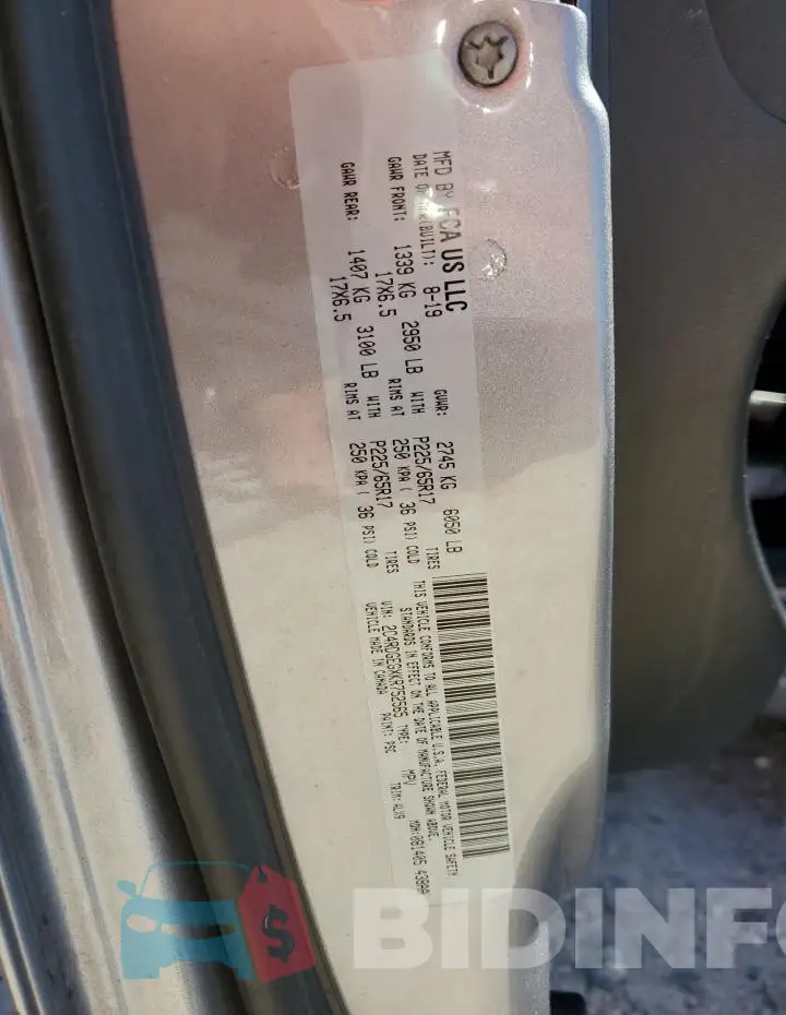 2C4RDGEGXKR752565 Photo# 13