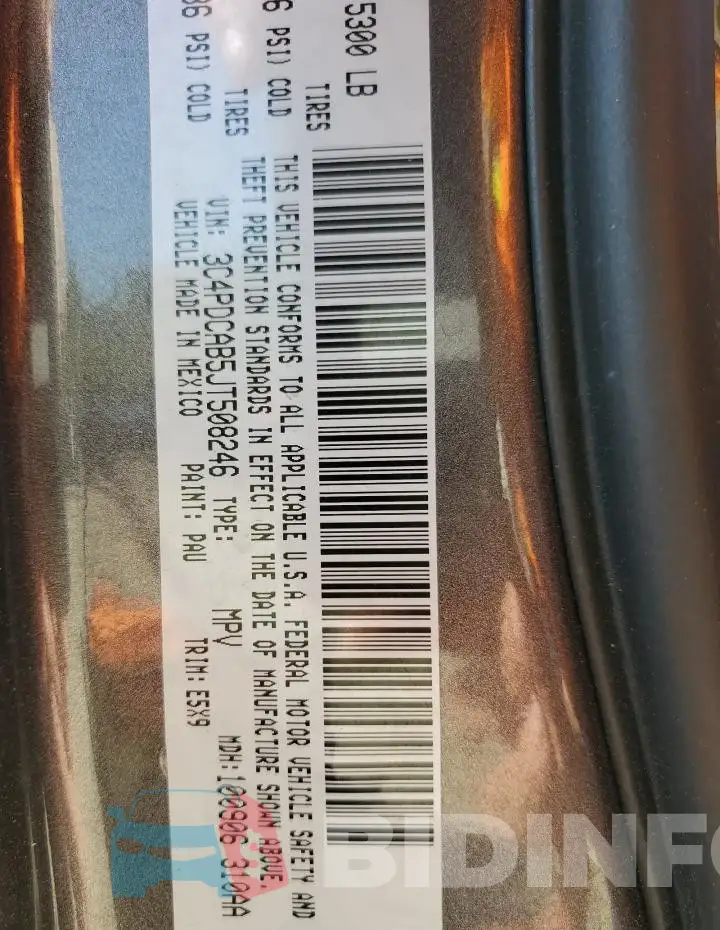 3C4PDCAB5JT508246 Photo# 13
