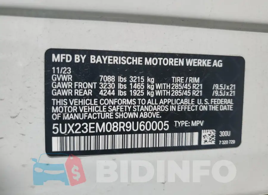 5UX23EM08R9U60005 Photo# 14