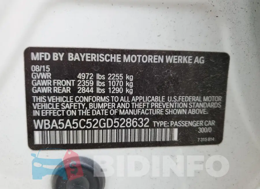 WBA5A5C52GD528632 Photo# 12