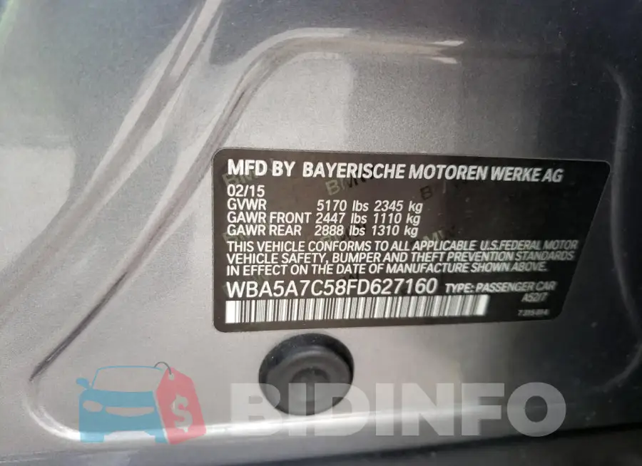 WBA5A7C58FD627160 Photo# 12