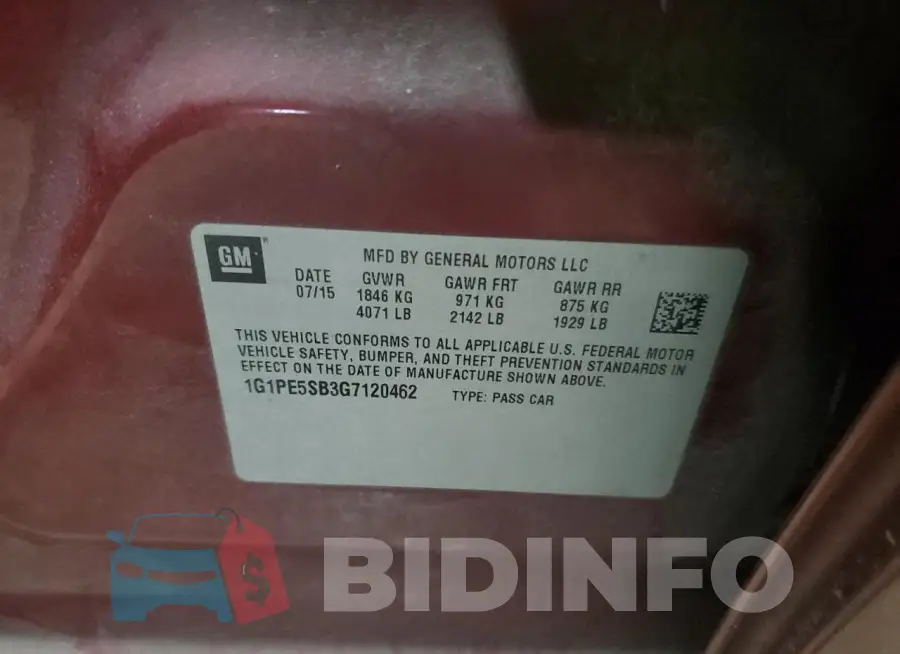 1G1PE5SB3G7120462 Photo# 12