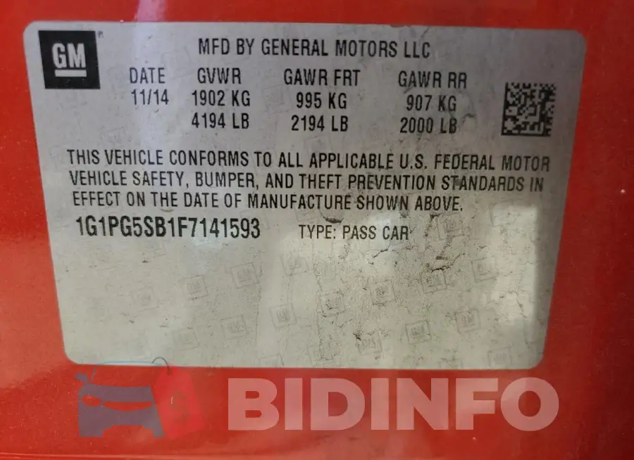 1G1PG5SB1F7141593 Photo# 12