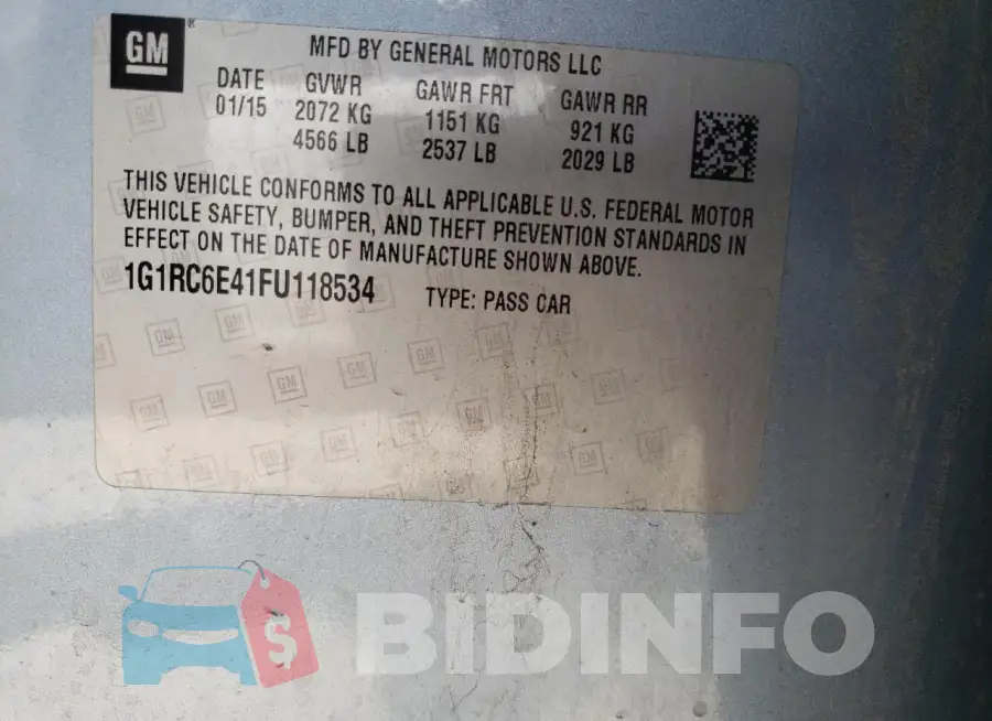 1G1RC6E41FU118534 Photo# 12