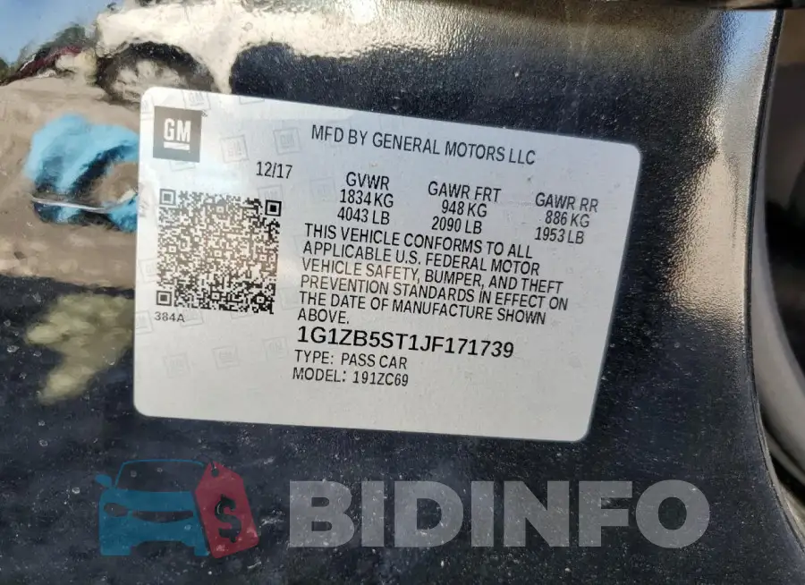 1G1ZB5ST1JF171739 Photo# 13