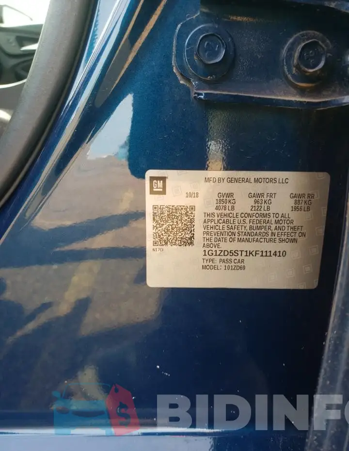 1G1ZD5ST1KF111410 Photo# 12