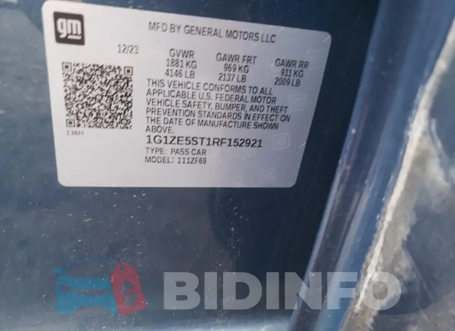 1G1ZE5ST1RF152921 Photo# 13