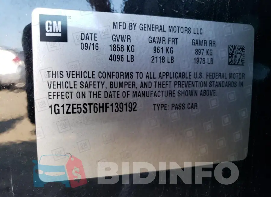 1G1ZE5ST6HF139192 Photo# 12