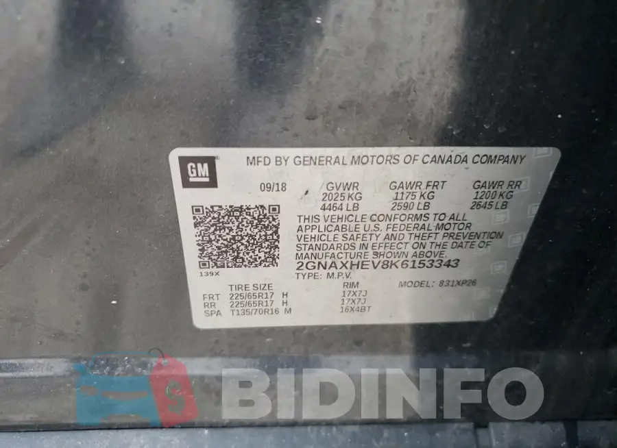 2GNAXHEV8K6153343 Photo# 13